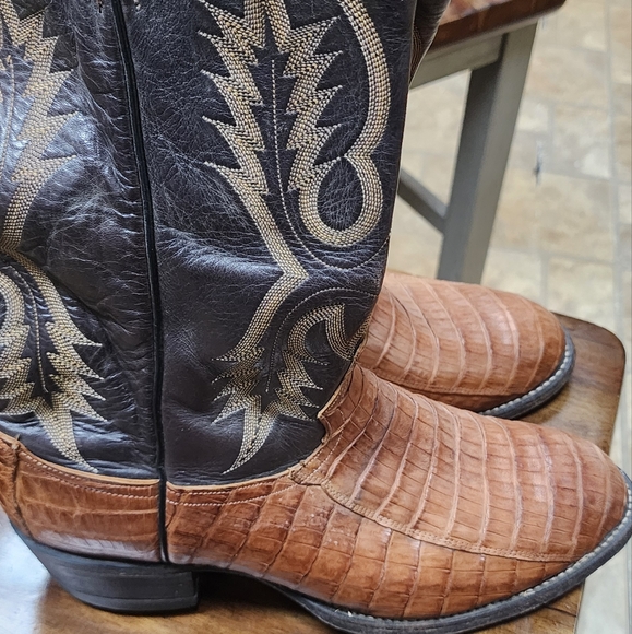 Tony Lama Caimen Western Men's 11 D boots - Picture 2 of 4